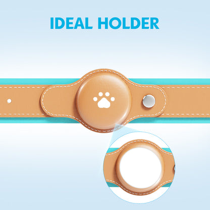 2-in-1 GPS Tracker for Dogs: Smart Collar with Real-Time Location, No Monthly Fee, Unlimited Range (iOS Only) GPS Tracker Dog Collar- Ideal for Small, Medium Large Dogs(Tracker Included) (Brown)