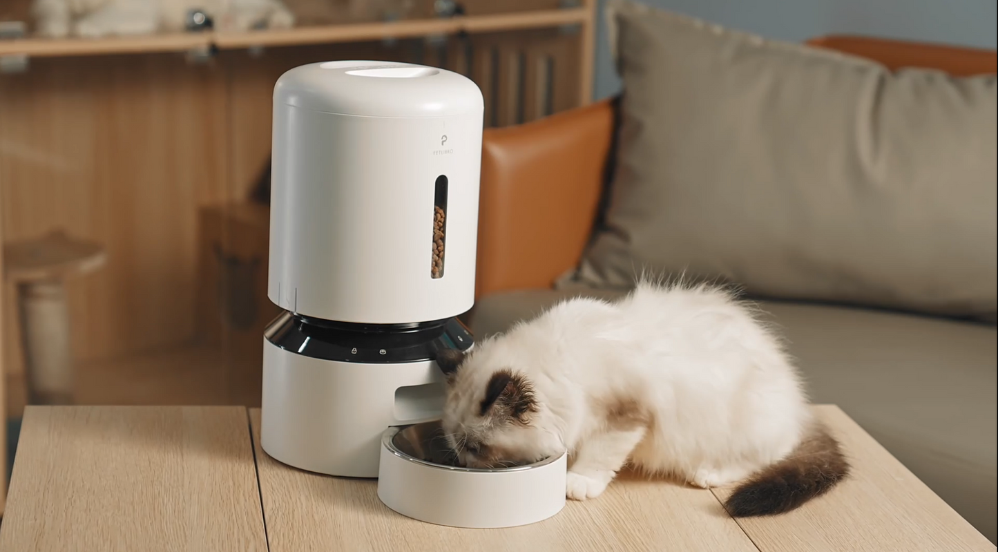 PETLIBRO Automatic Cat Feeder, 5G WiFi Automatic Dog Food Dispenser with Freshness Preservation, 5L Timed Pet Feeder with Low Food Sensor, Up to 10 Meals Per Day, Granary Black